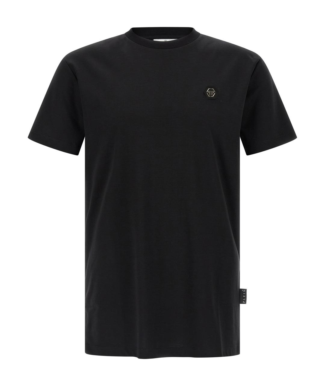 PHILIPP PLEIN Черная хлопковая футболка, фото 1