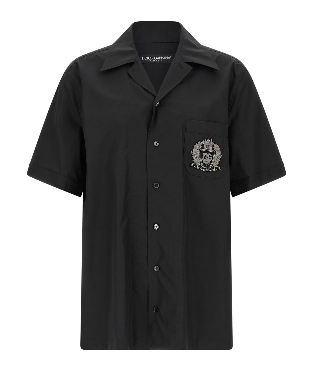 DOLCE&GABBANA Черная хлопковая кэжуал рубашка, фото 1