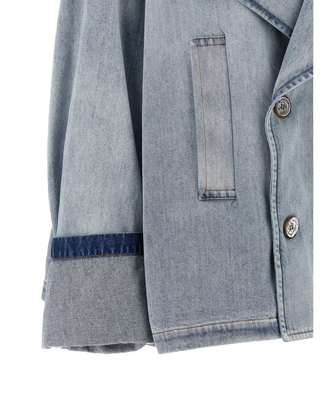 MM6 MAISON MARGIELA Голубая хлопковая куртка, фото 4