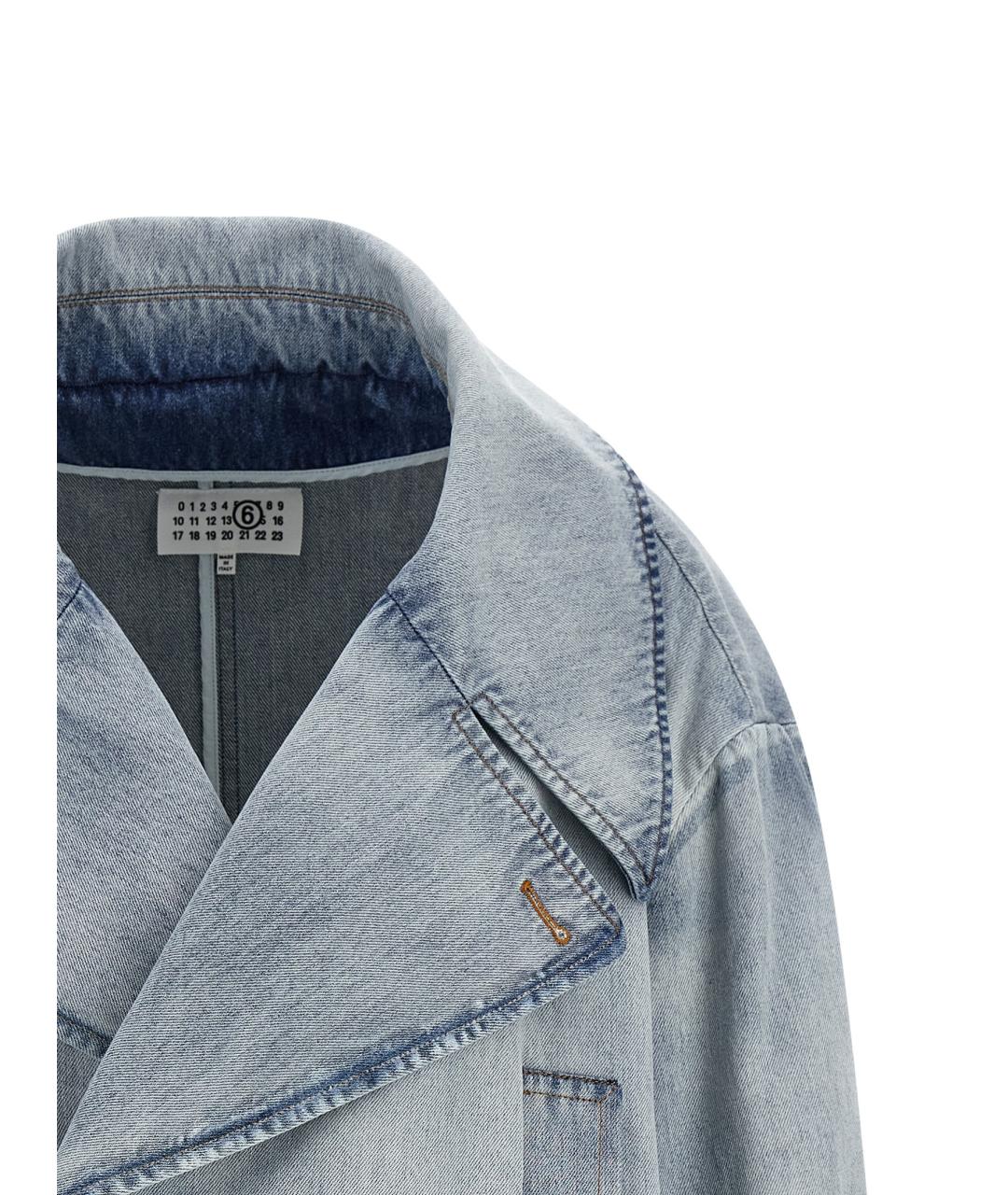 MM6 MAISON MARGIELA Голубая хлопковая куртка, фото 3