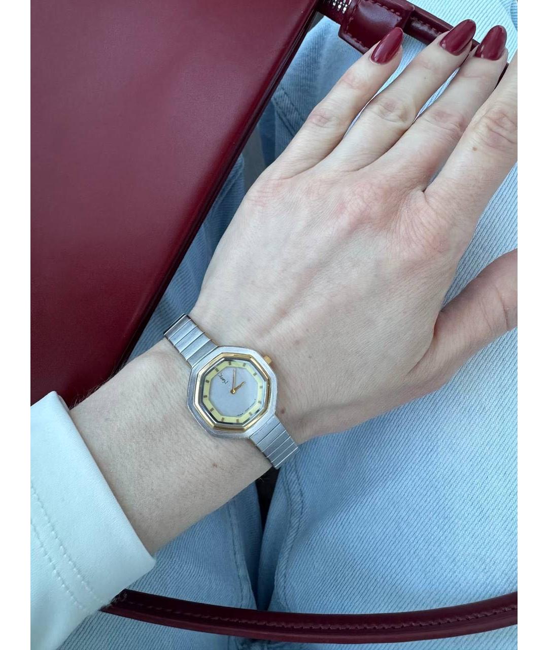 SAINT LAURENT Серебряные стальные часы, фото 2