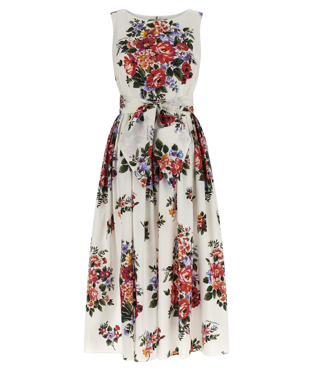 DOLCE&GABBANA Мульти хлопковое повседневное платье, фото 1