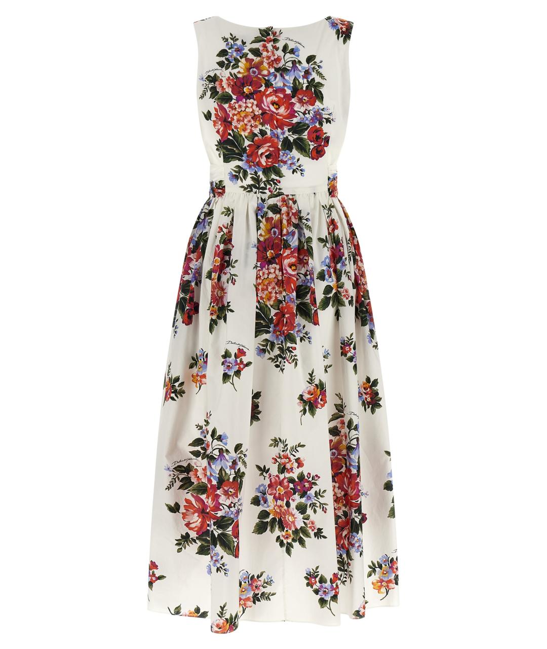 DOLCE&GABBANA Мульти хлопковое повседневное платье, фото 2