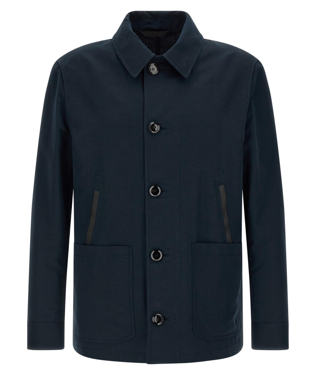 BRIONI Синяя льняная куртка, фото 1