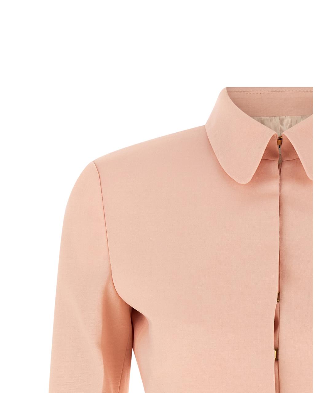 ALBERTA FERRETTI Розовый шерстяной жакет/пиджак, фото 3