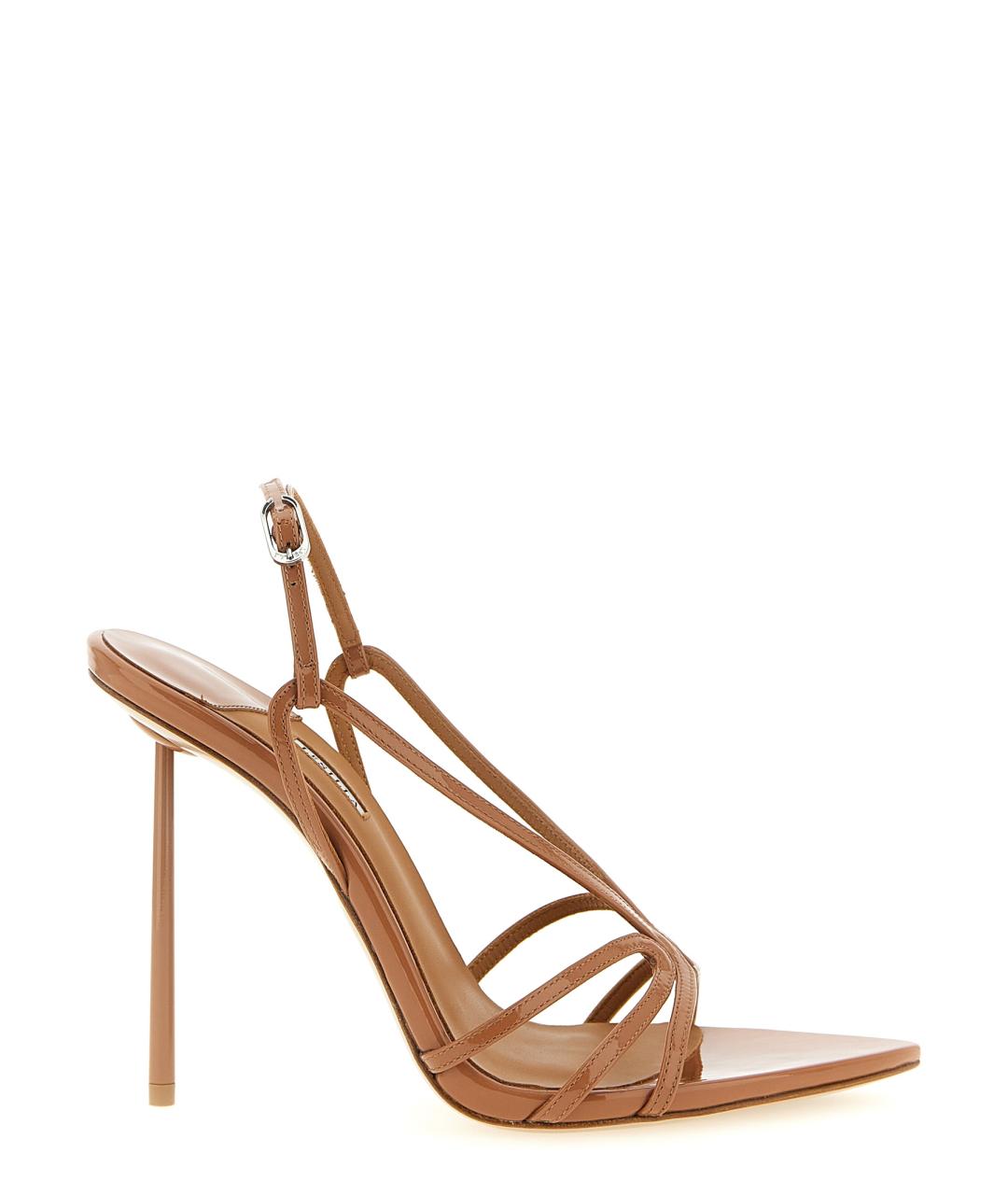 LE SILLA Коричневые кожаные босоножки, фото 1