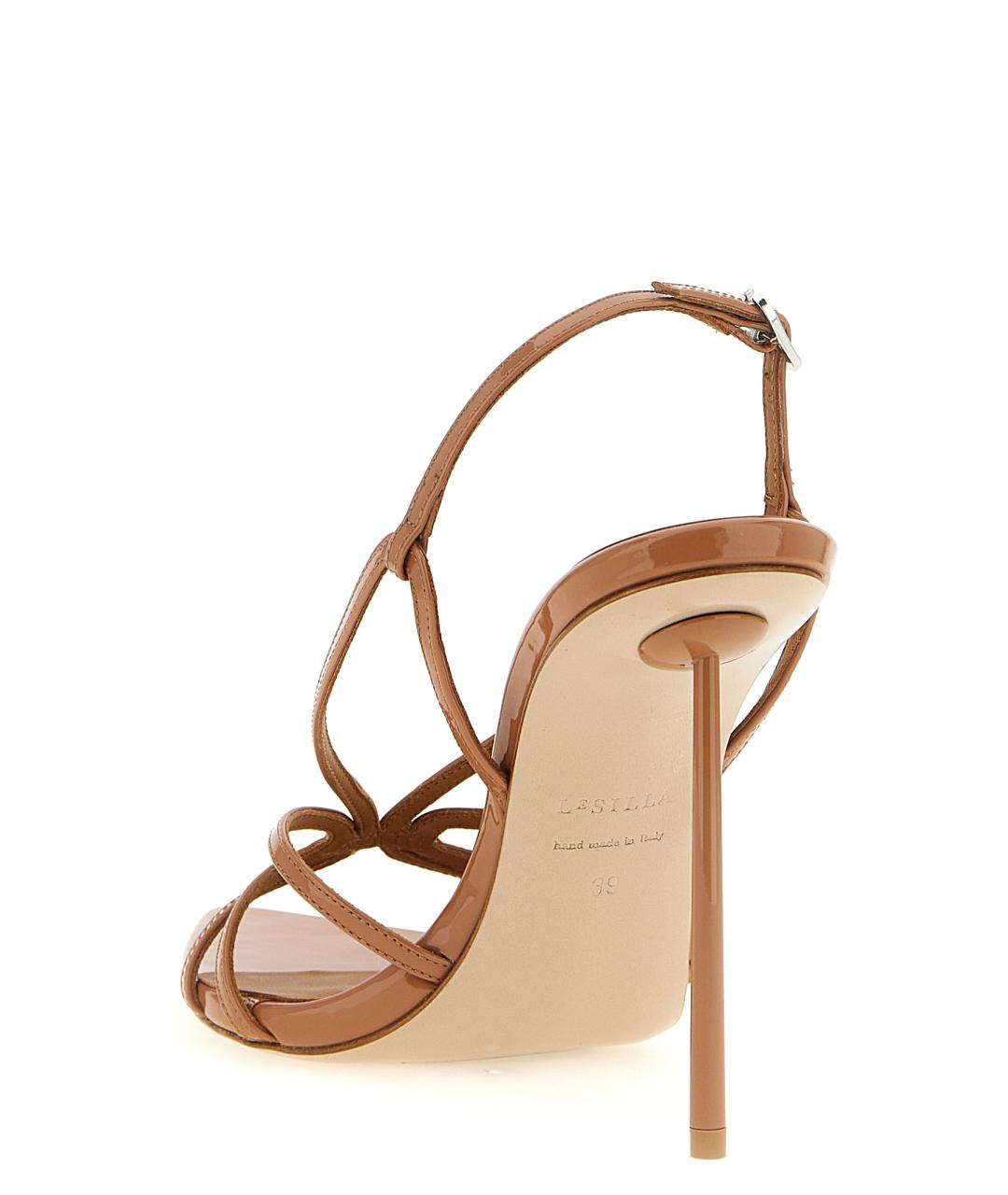 LE SILLA Коричневые кожаные босоножки, фото 3