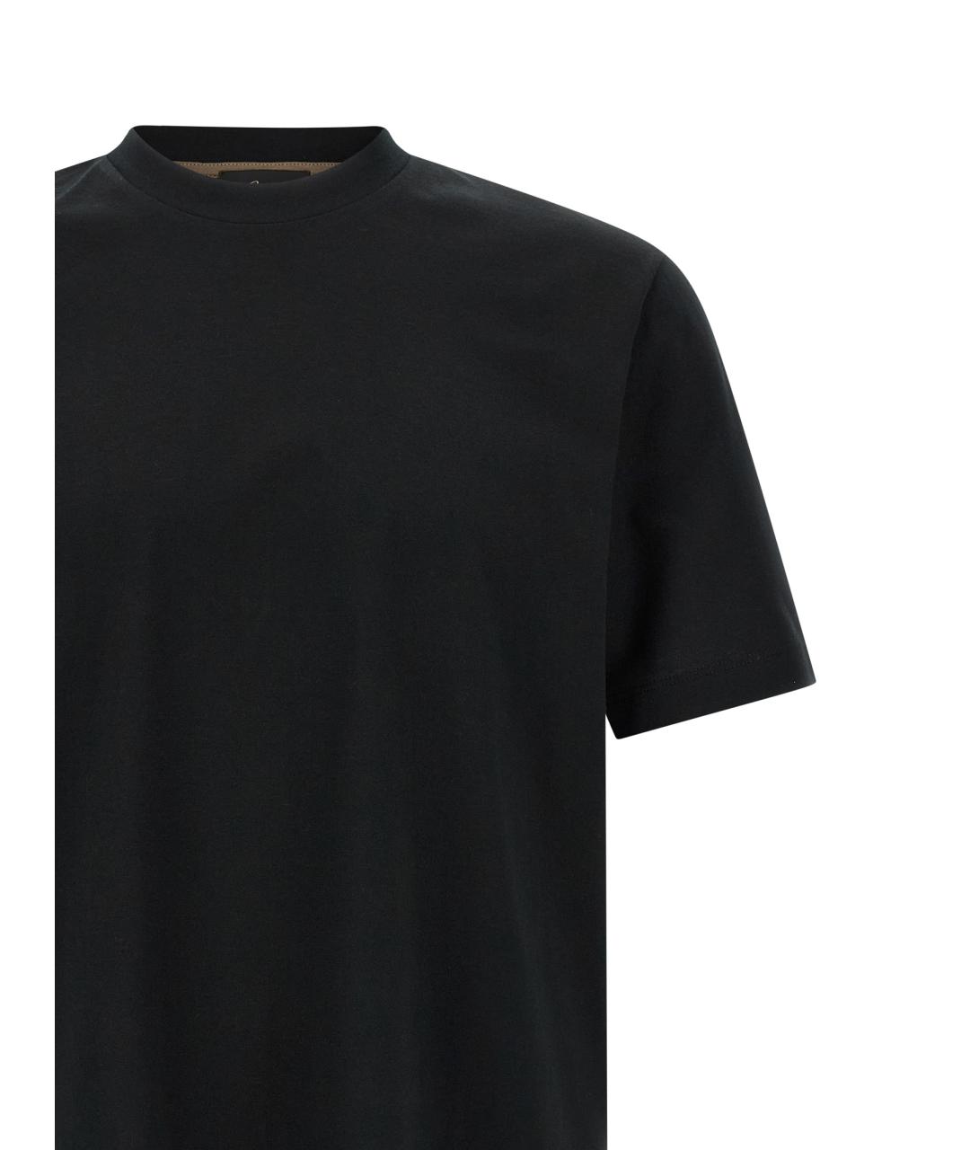 BRIONI Черная хлопковая футболка, фото 3