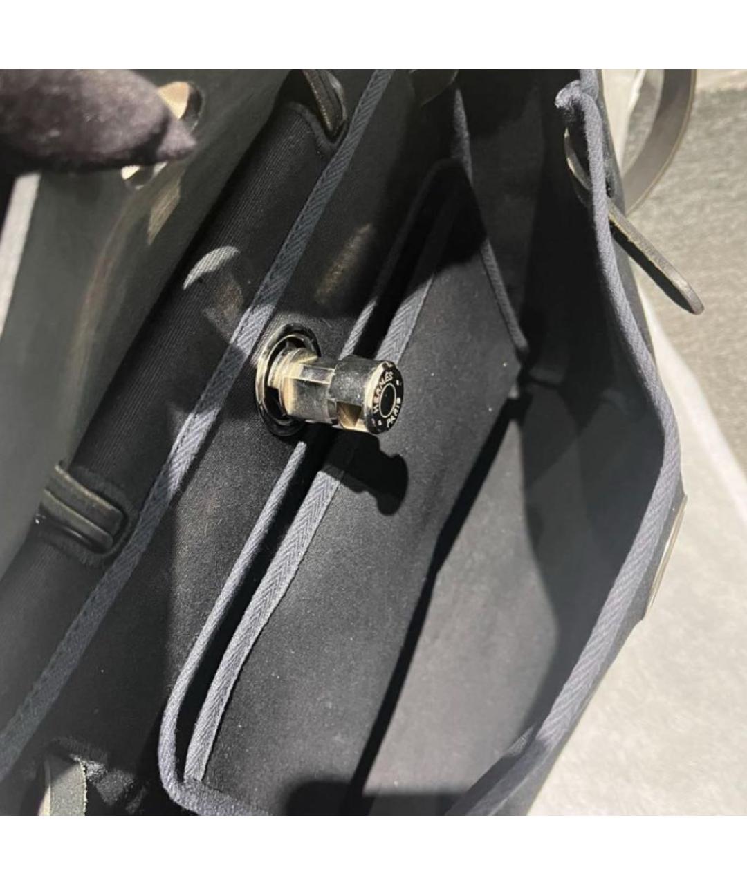 HERMES Черная тканевая сумка через плечо, фото 4