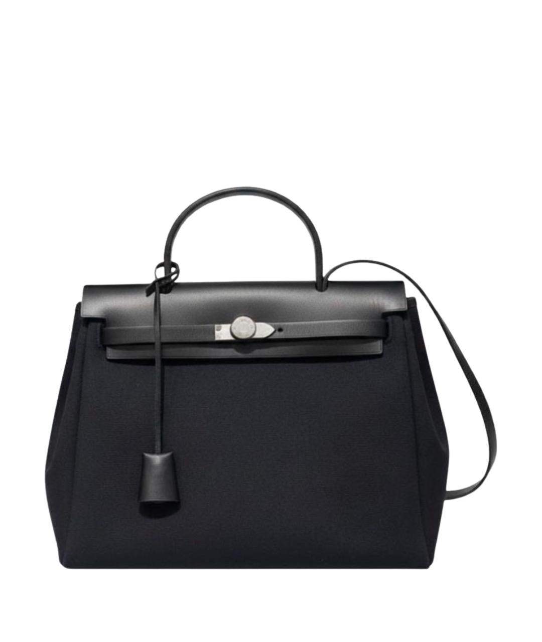 HERMES Черная тканевая сумка через плечо, фото 1