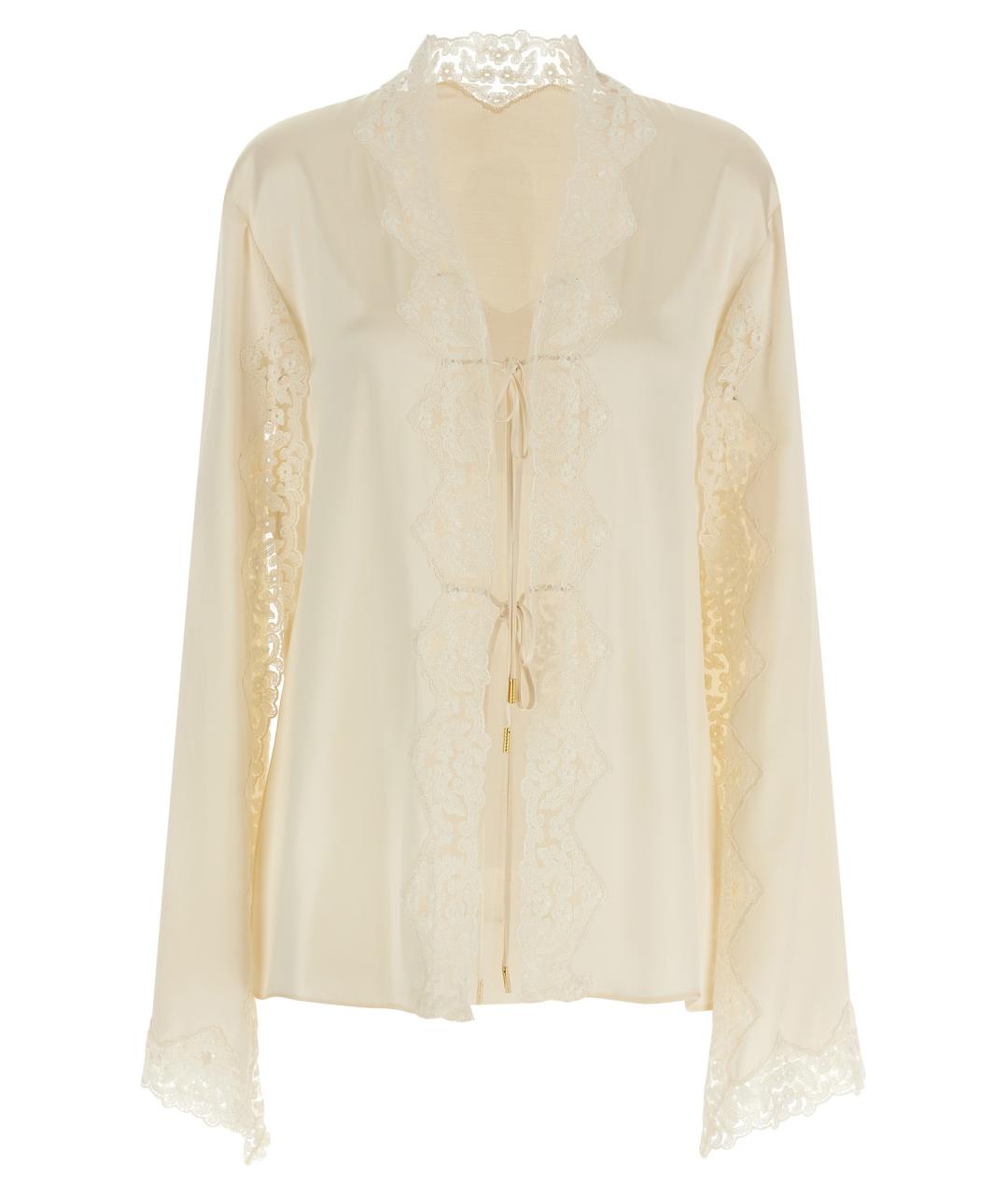 ALBERTA FERRETTI Бежевая вискозная блузы, фото 1