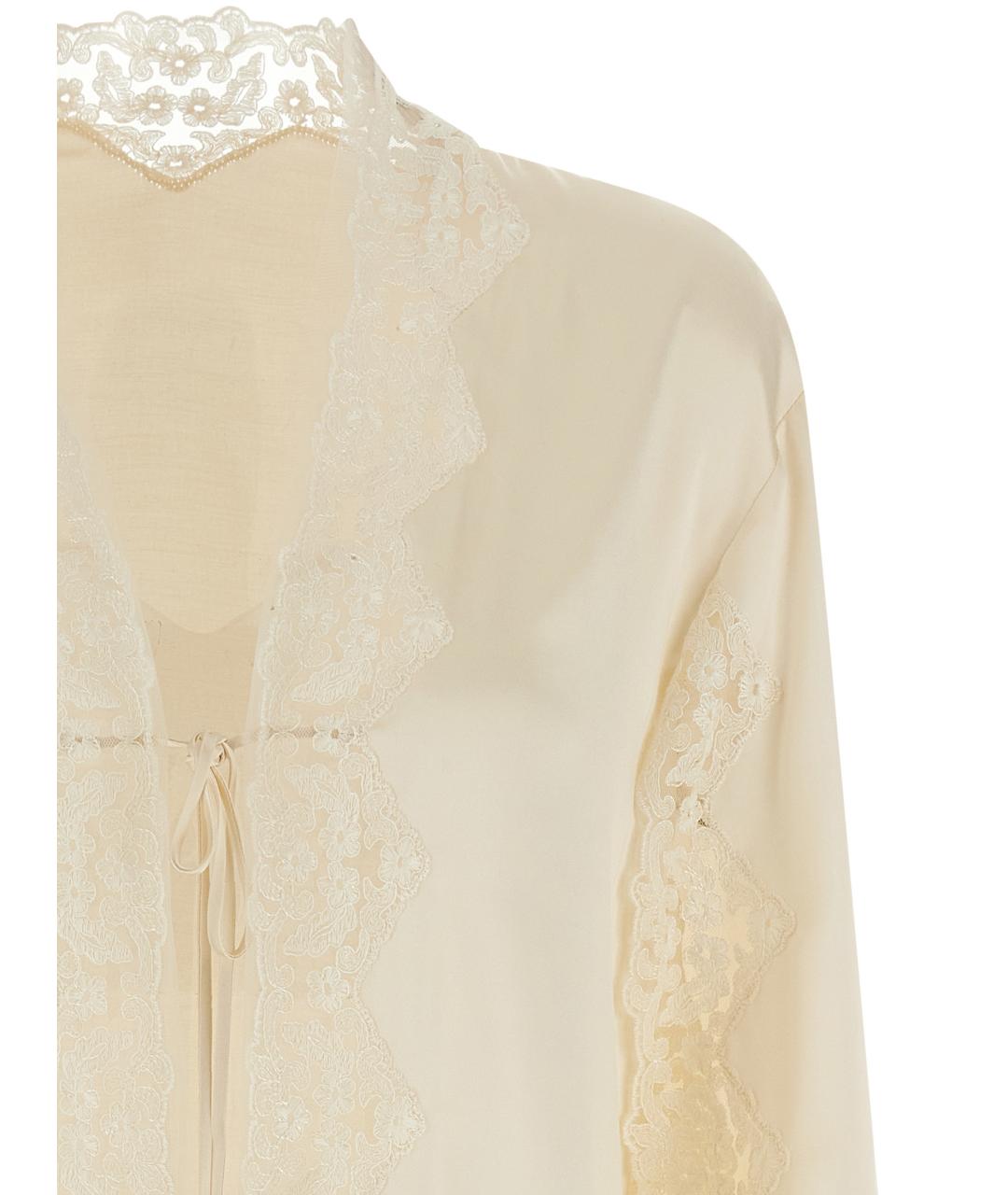 ALBERTA FERRETTI Бежевая вискозная блузы, фото 3