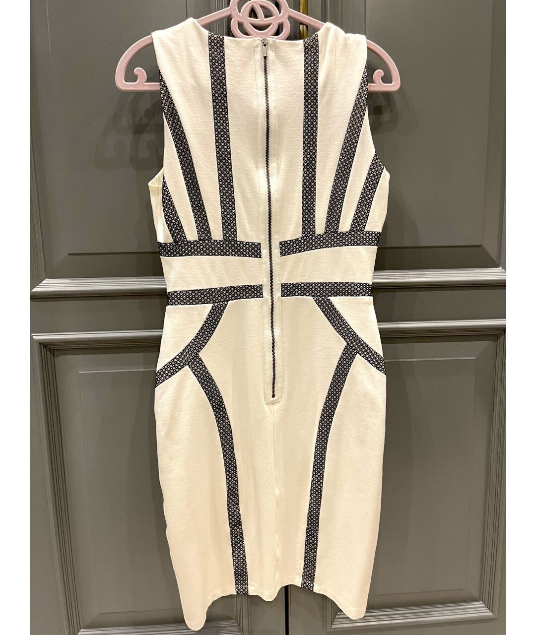 BCBG MAXAZRIA Белое вискозное повседневное платье, фото 2