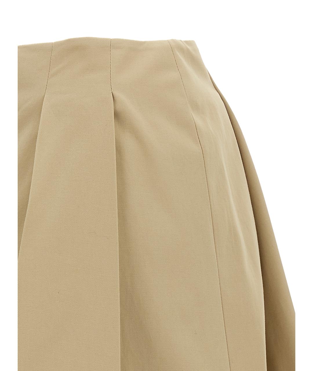 BALMAIN Бежевая хлопковая юбка мини, фото 4