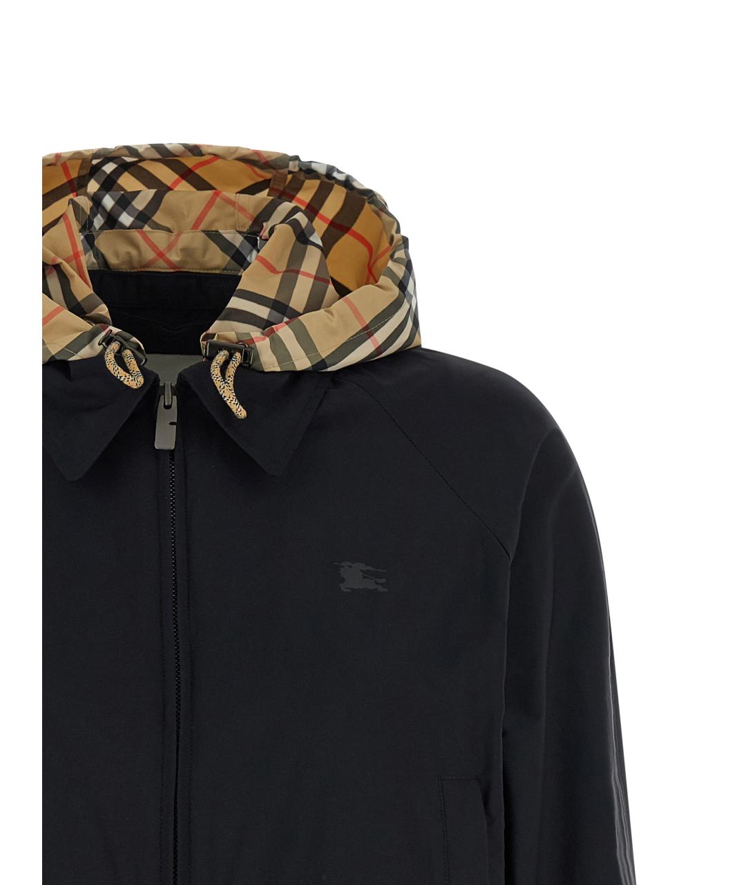 BURBERRY Черная полиамидовая куртка, фото 4