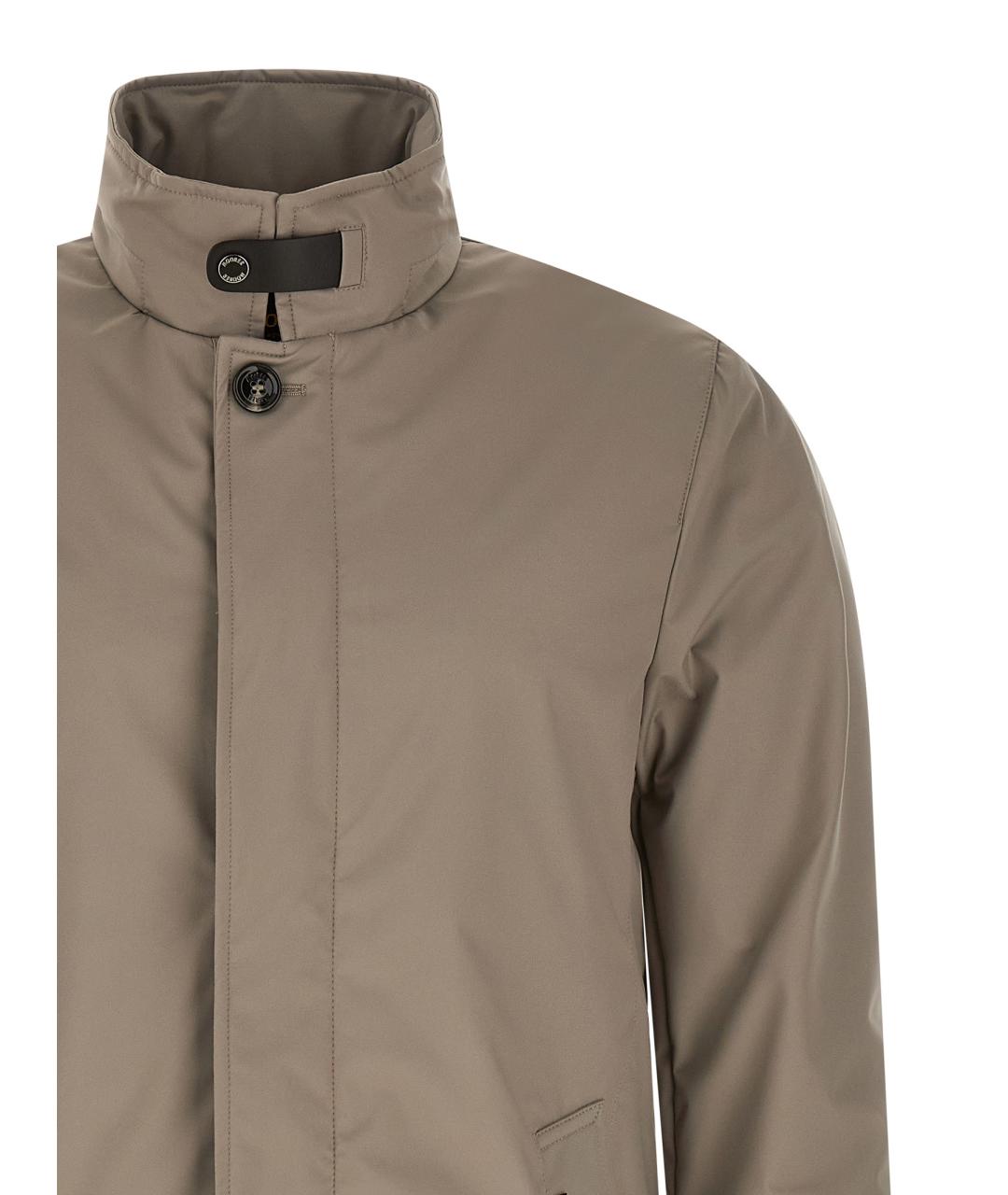 MOORER Бежевая полиэстеровая куртка, фото 3