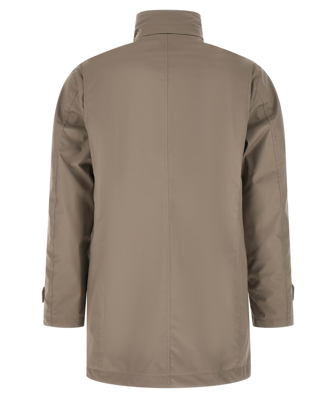 MOORER Бежевая полиэстеровая куртка, фото 2