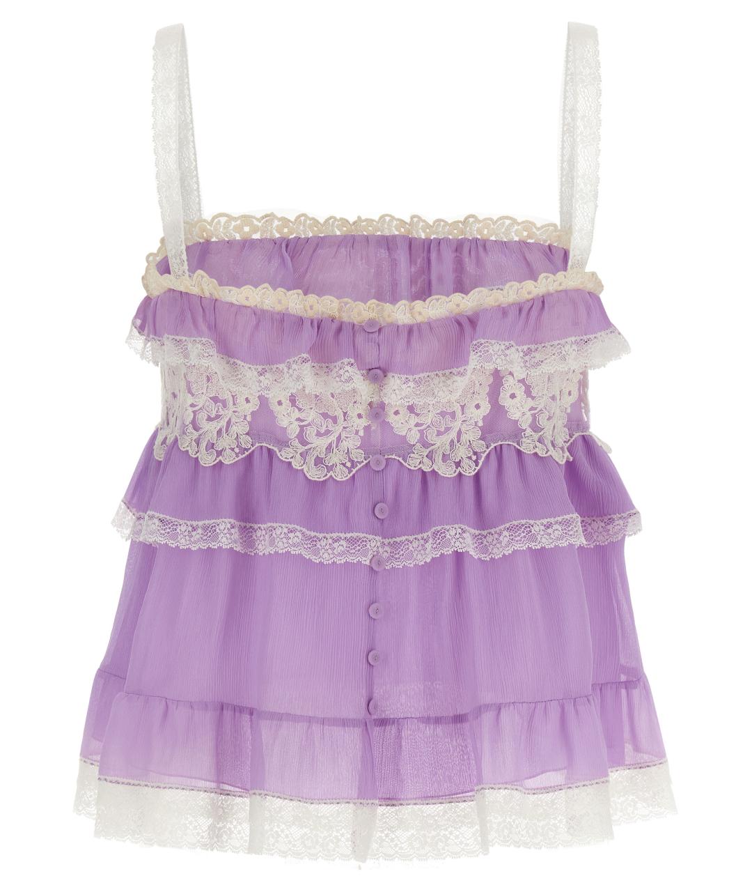 ALBERTA FERRETTI Фиолетовая майка, фото 2