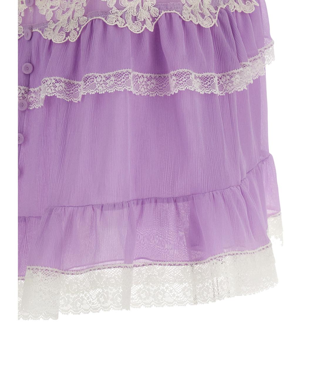 ALBERTA FERRETTI Фиолетовая майка, фото 4