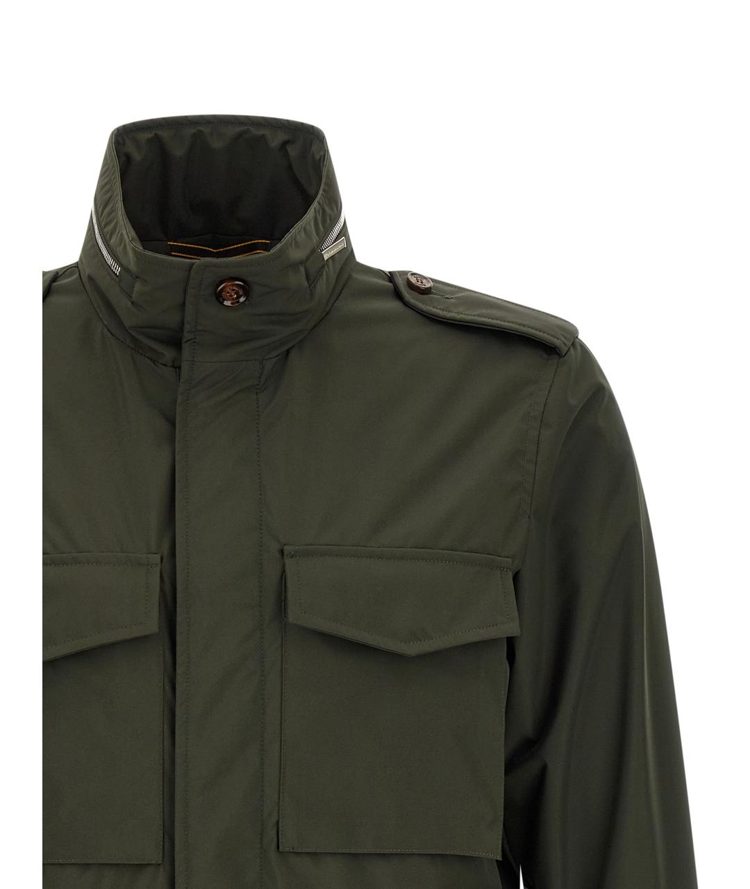 MOORER Зеленая полиэстеровая куртка, фото 3