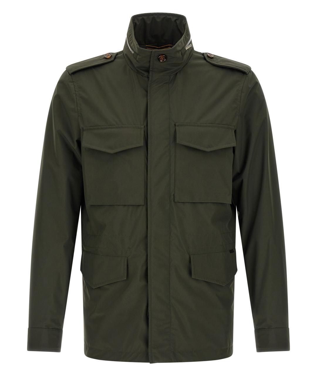 MOORER Зеленая полиэстеровая куртка, фото 1