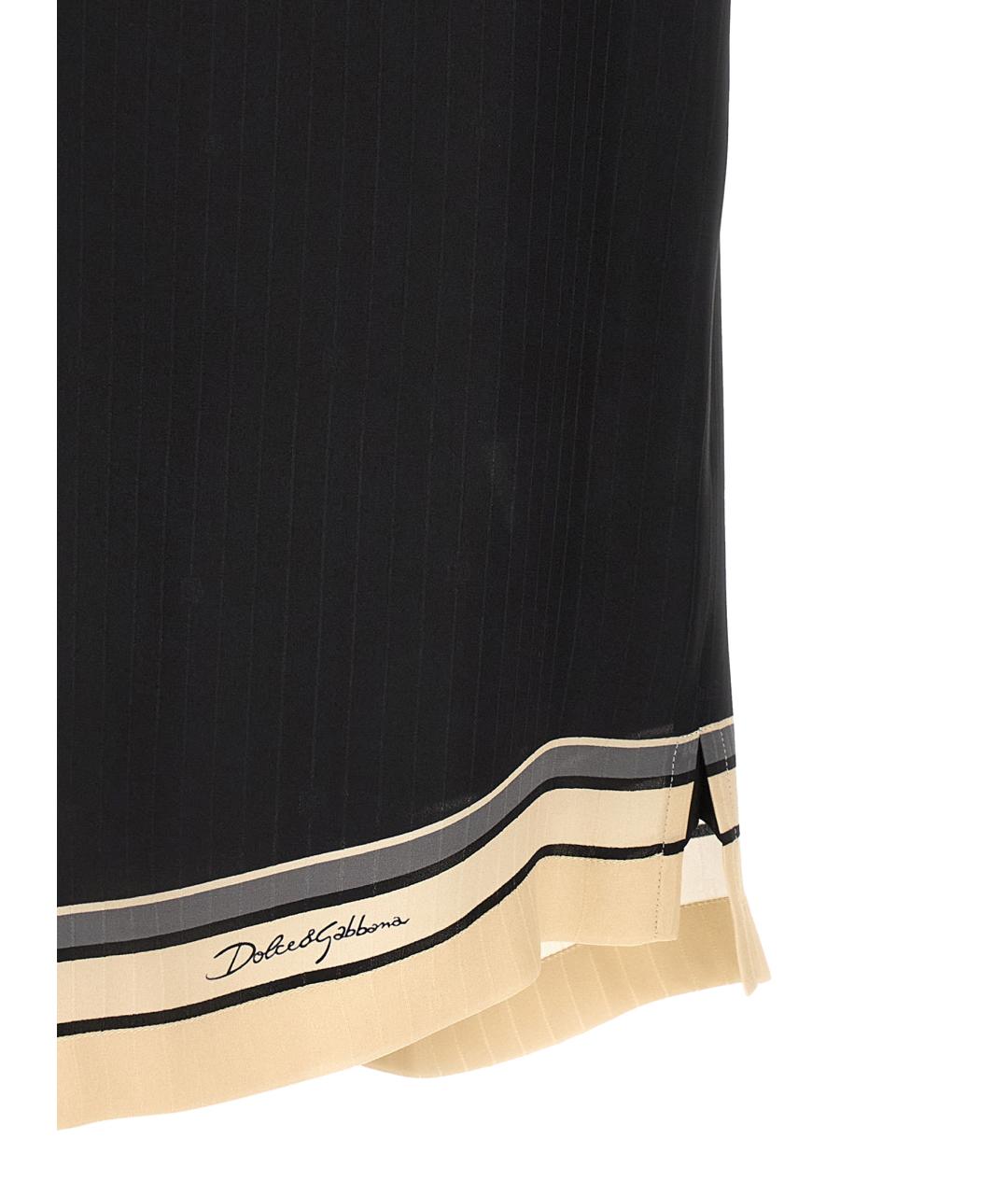 DOLCE&GABBANA Черная шелковая кэжуал рубашка, фото 4