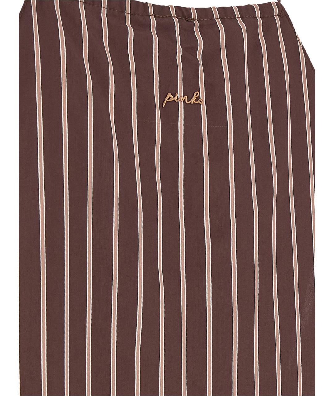 PINKO Коричневая вискозная майка, фото 4