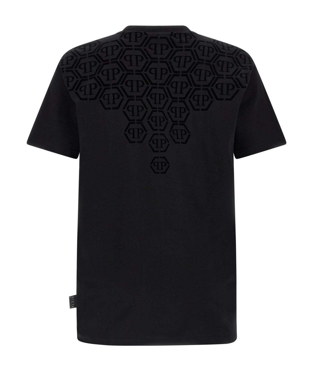 PHILIPP PLEIN Черная хлопковая футболка, фото 2