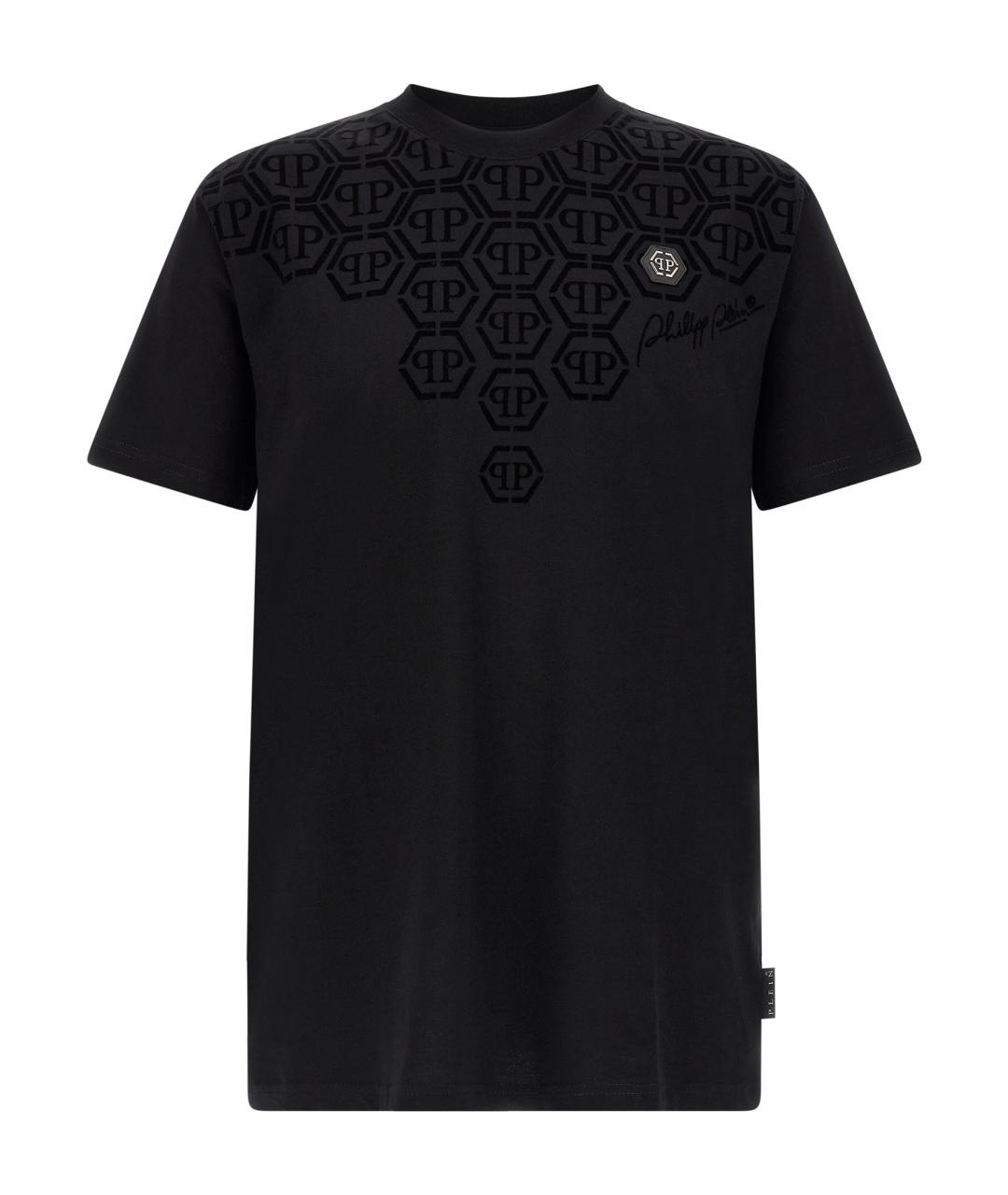 PHILIPP PLEIN Черная хлопковая футболка, фото 1