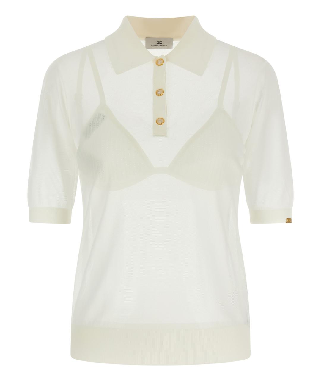 ELISABETTA FRANCHI Белая вискозная блузы, фото 1