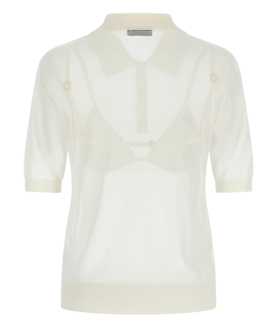 ELISABETTA FRANCHI Белая вискозная блузы, фото 3