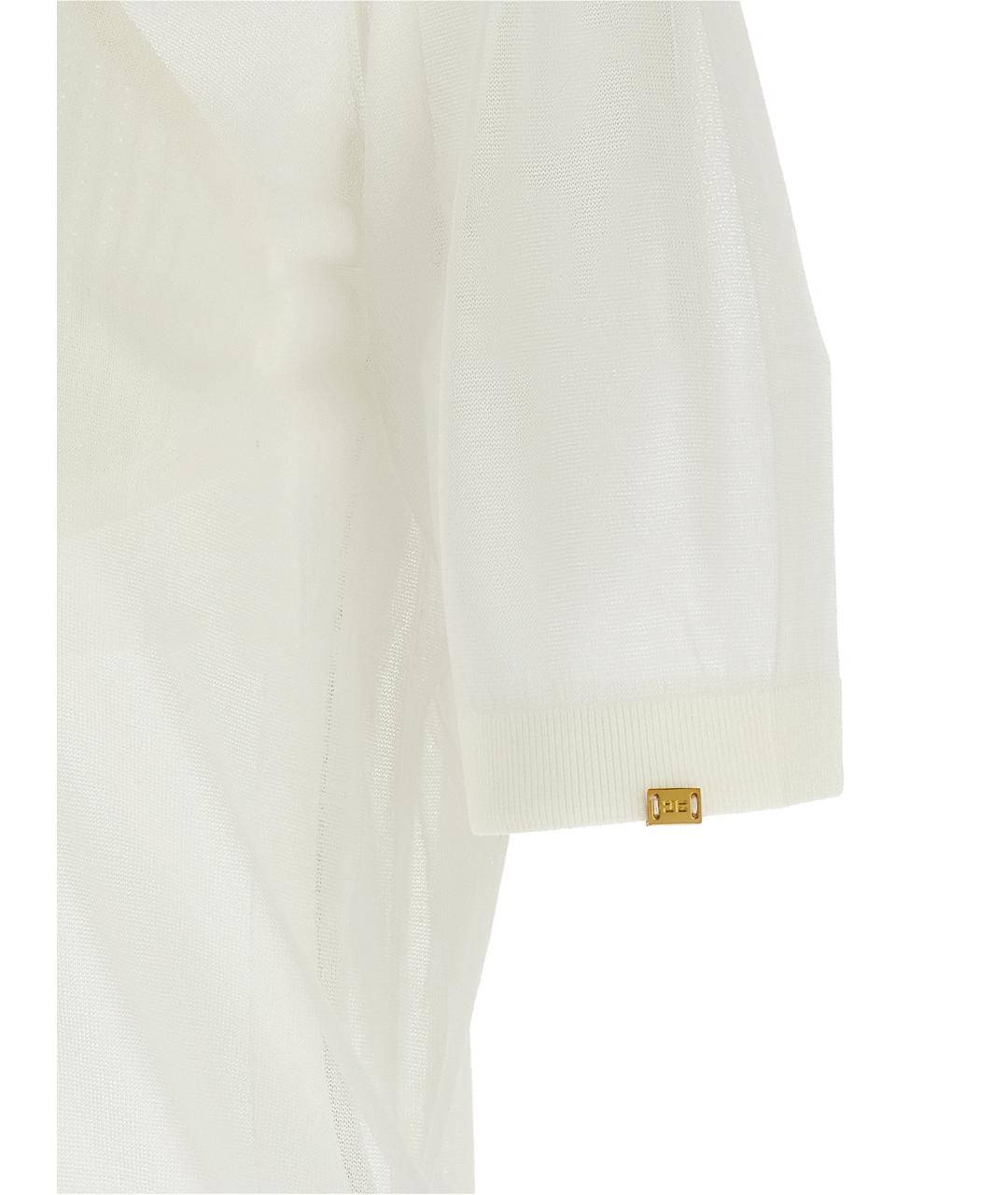 ELISABETTA FRANCHI Белая вискозная блузы, фото 5