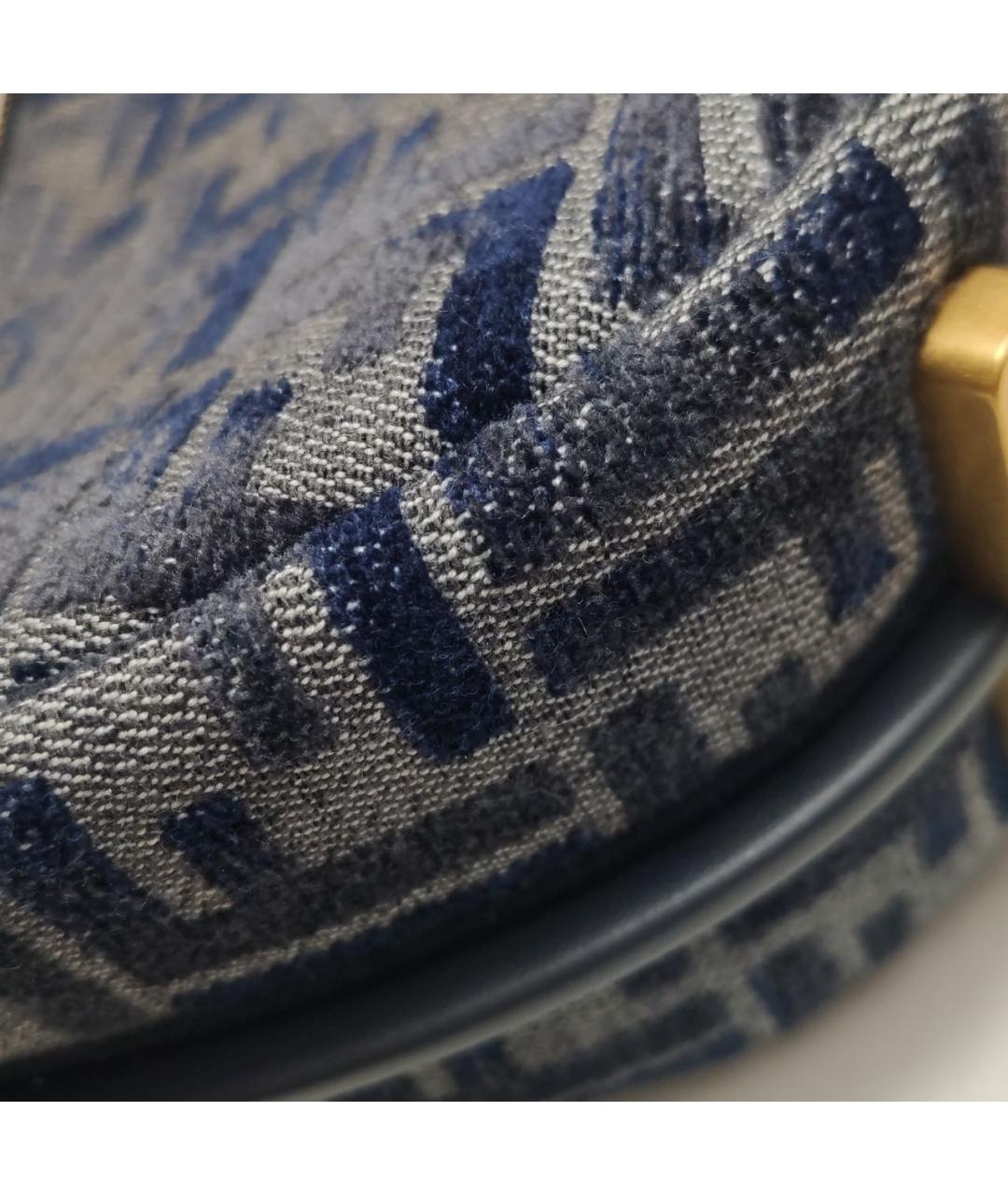 FENDI Темно-синяя жаккардовая сумка через плечо, фото 8