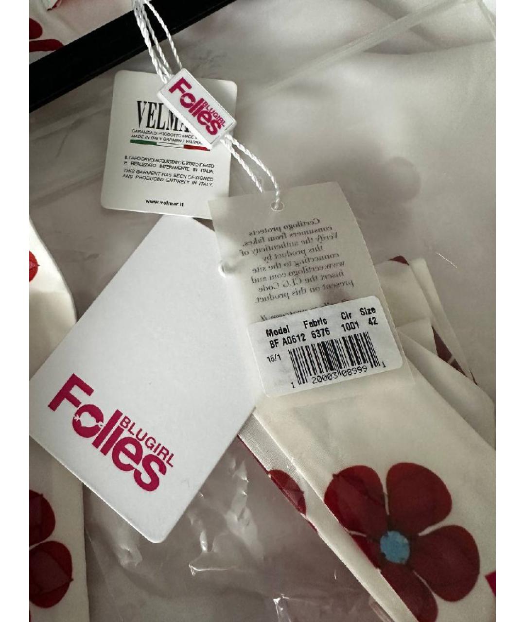 BLUGIRL Белый полиэстеровый тренч/плащ, фото 5