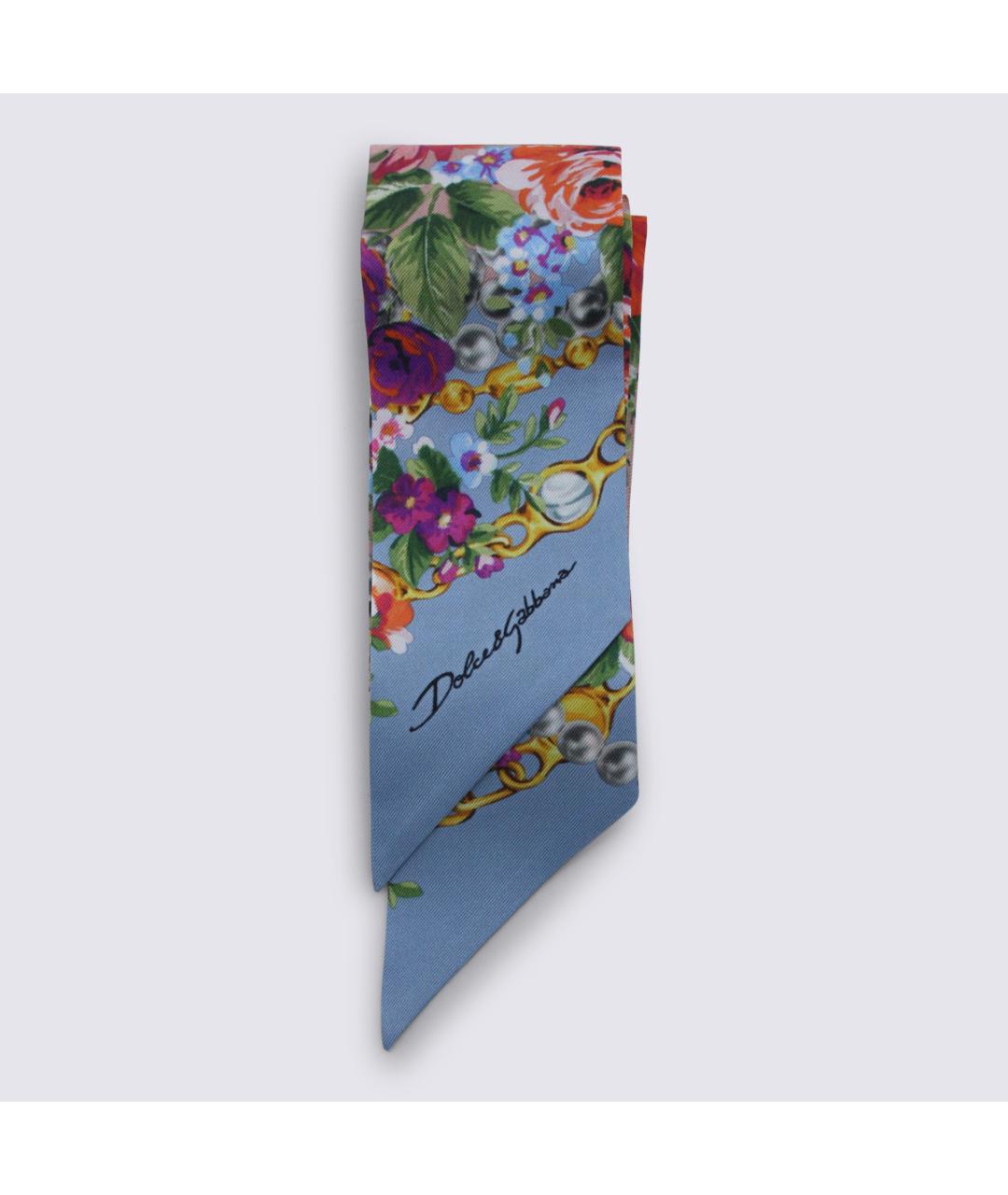 DOLCE&GABBANA Мульти шелковый шарф, фото 3