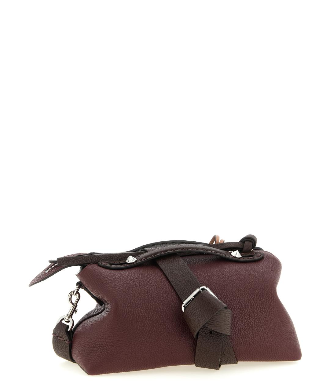 FENDI Бордовая кожаная сумка тоут, фото 2