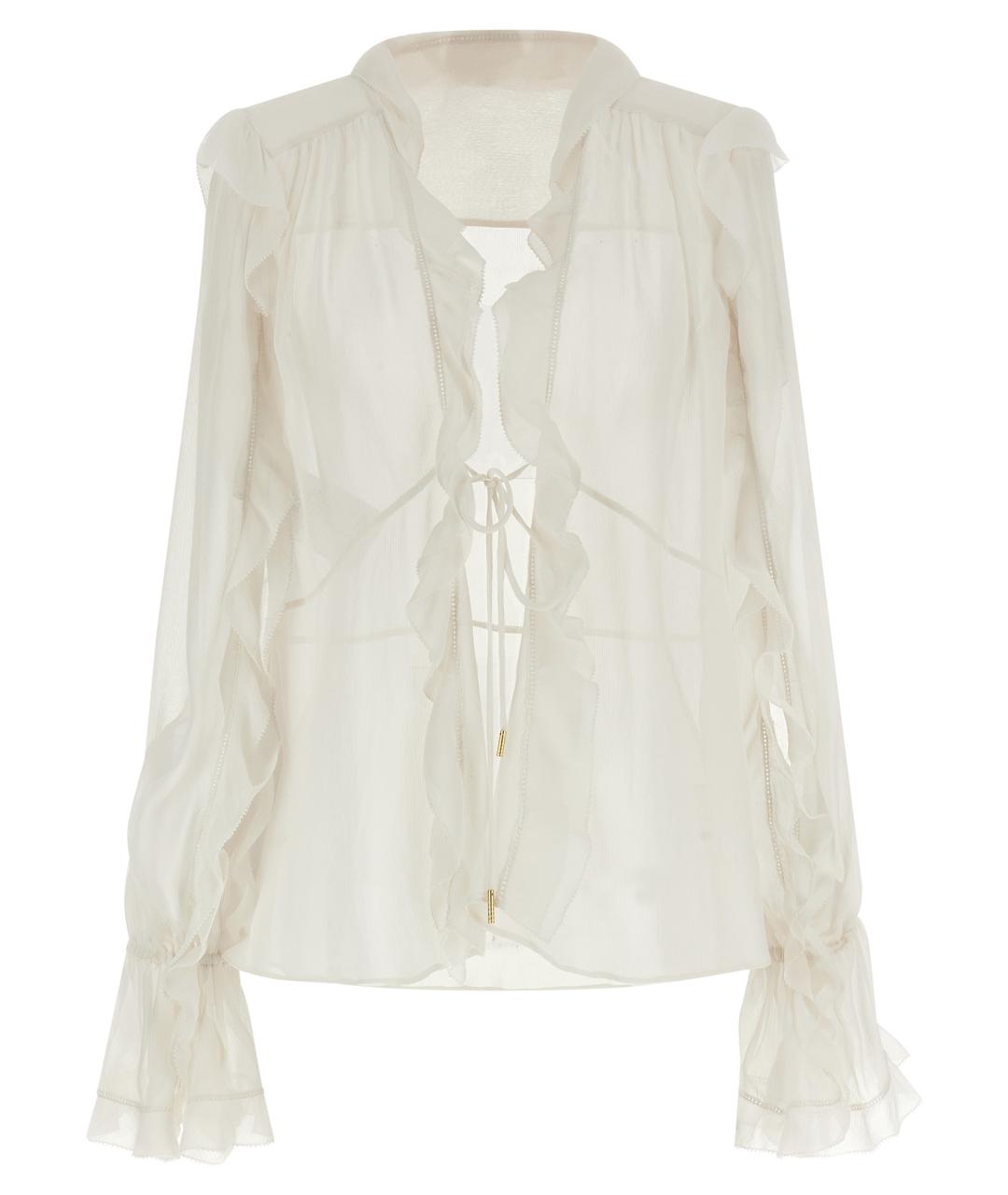 ALBERTA FERRETTI Бежевая шелковая блузы, фото 1