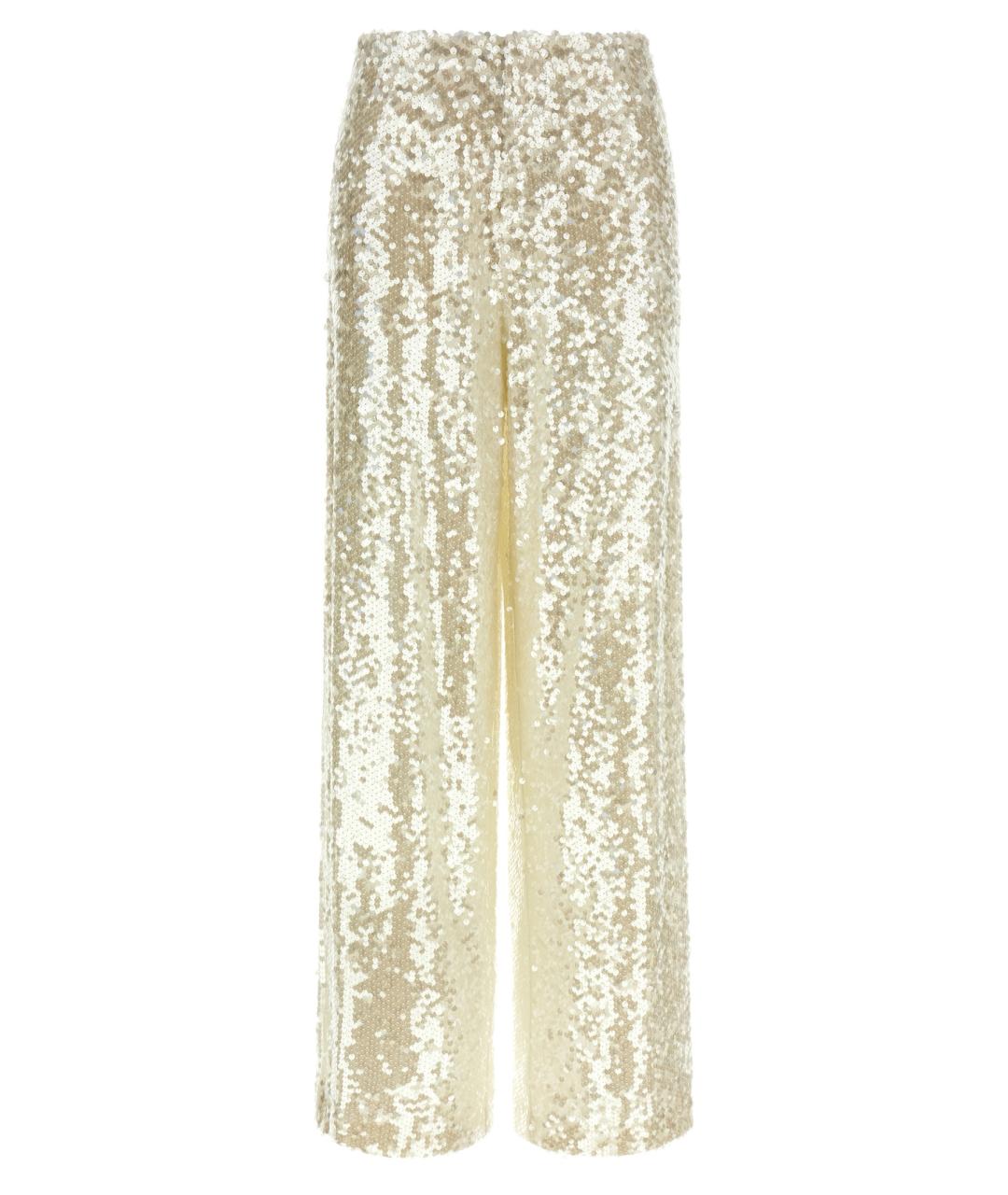 ALBERTA FERRETTI Белые полиэстеровые брюки широкие, фото 1