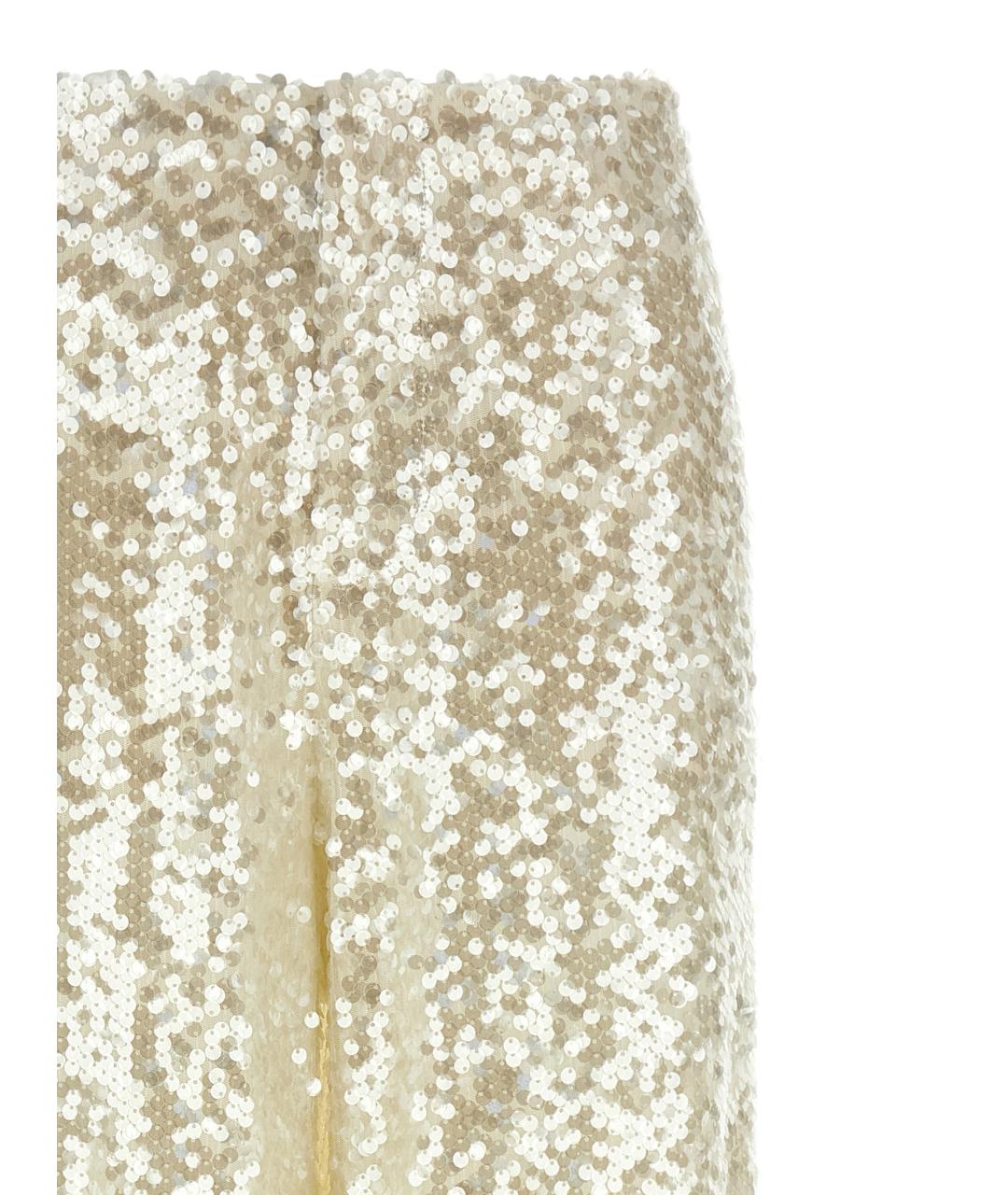 ALBERTA FERRETTI Белые полиэстеровые брюки широкие, фото 3