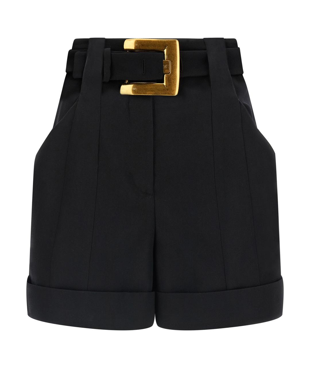 BALMAIN Черные шерстяные шорты, фото 1