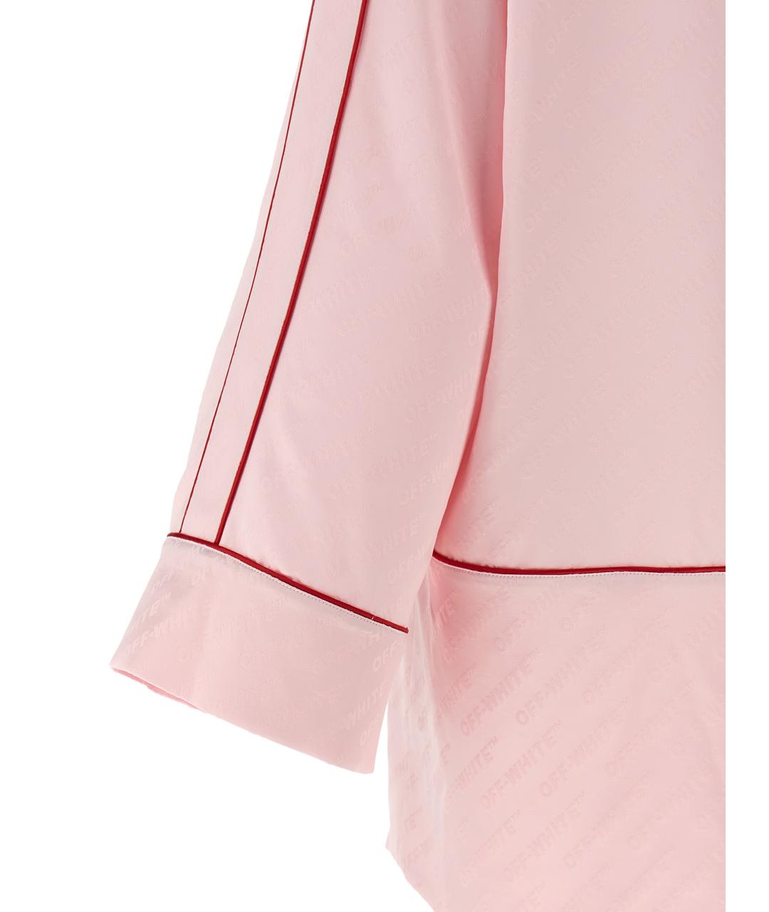 OFF-WHITE Розовая вискозная рубашка, фото 5