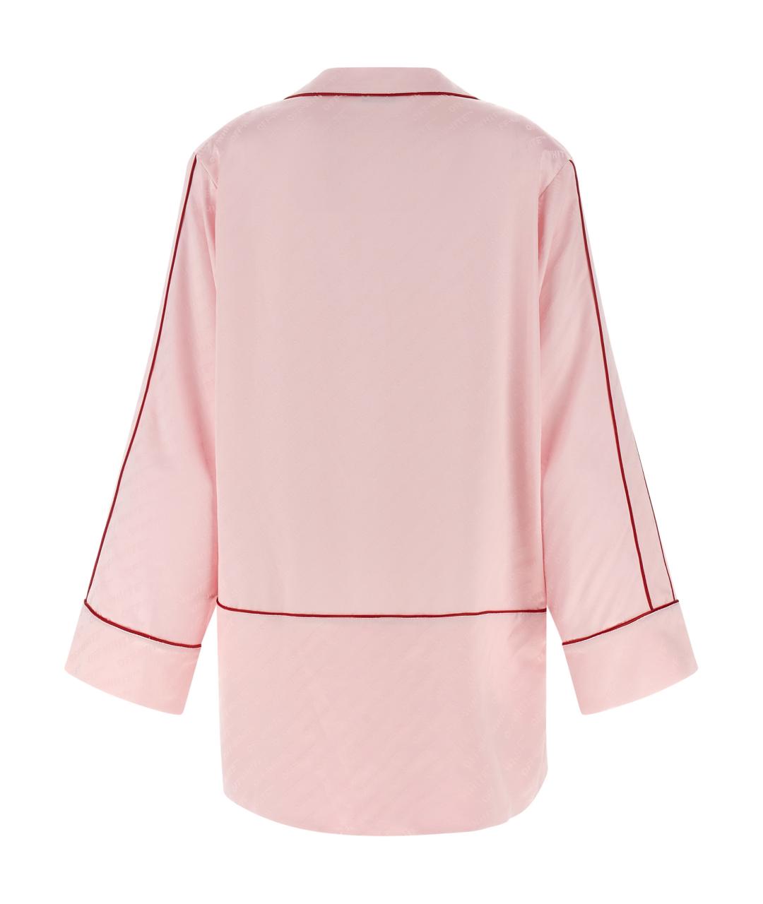 OFF-WHITE Розовая вискозная рубашка, фото 2