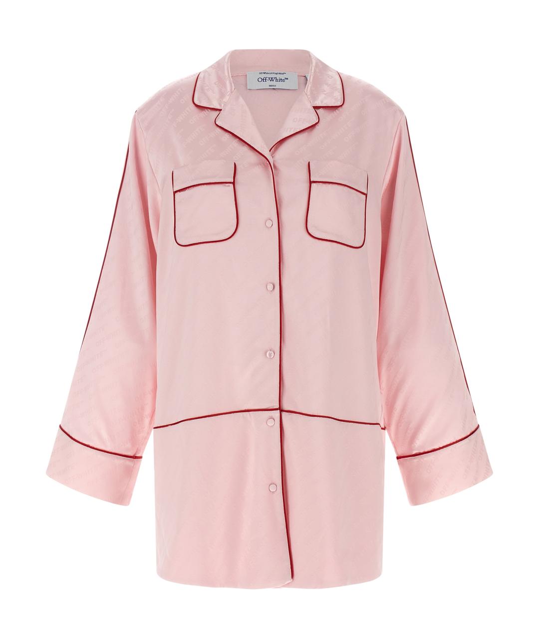 OFF-WHITE Розовая вискозная рубашка, фото 1