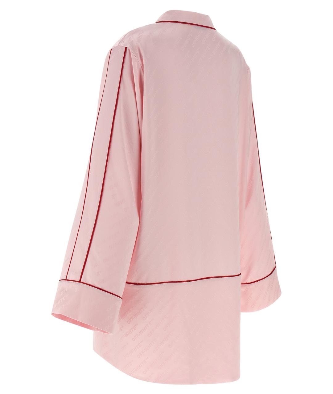 OFF-WHITE Розовая вискозная рубашка, фото 3