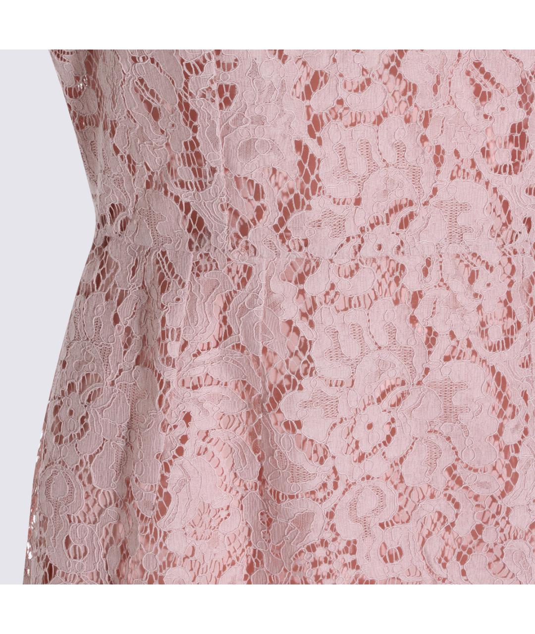 DOLCE&GABBANA Розовое хлопковое платье, фото 4