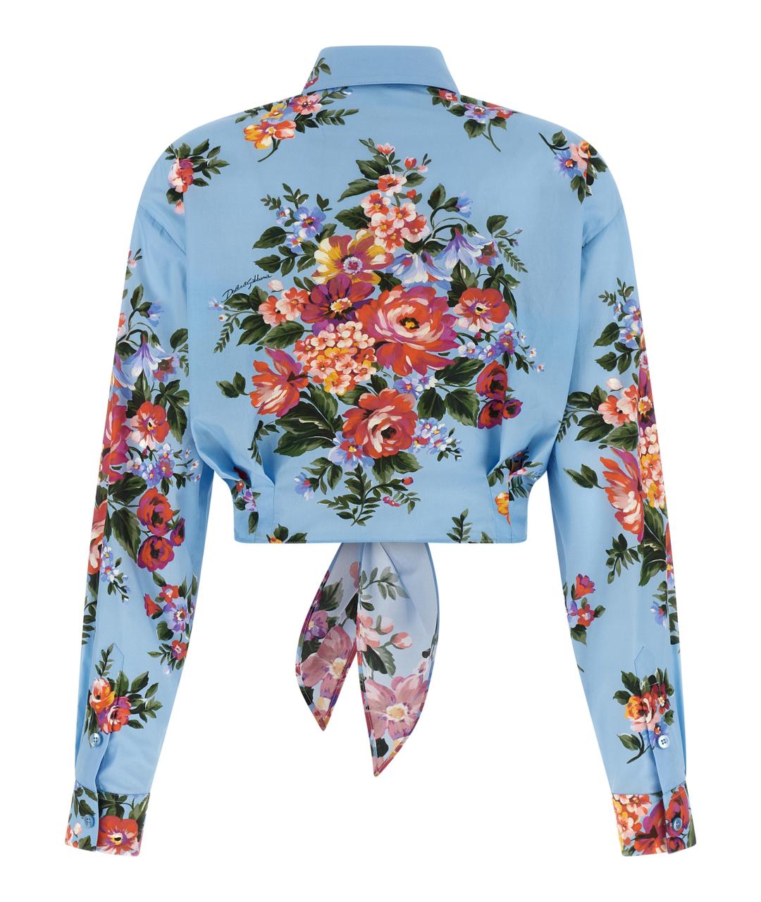 DOLCE&GABBANA Голубая хлопковая блузы, фото 2