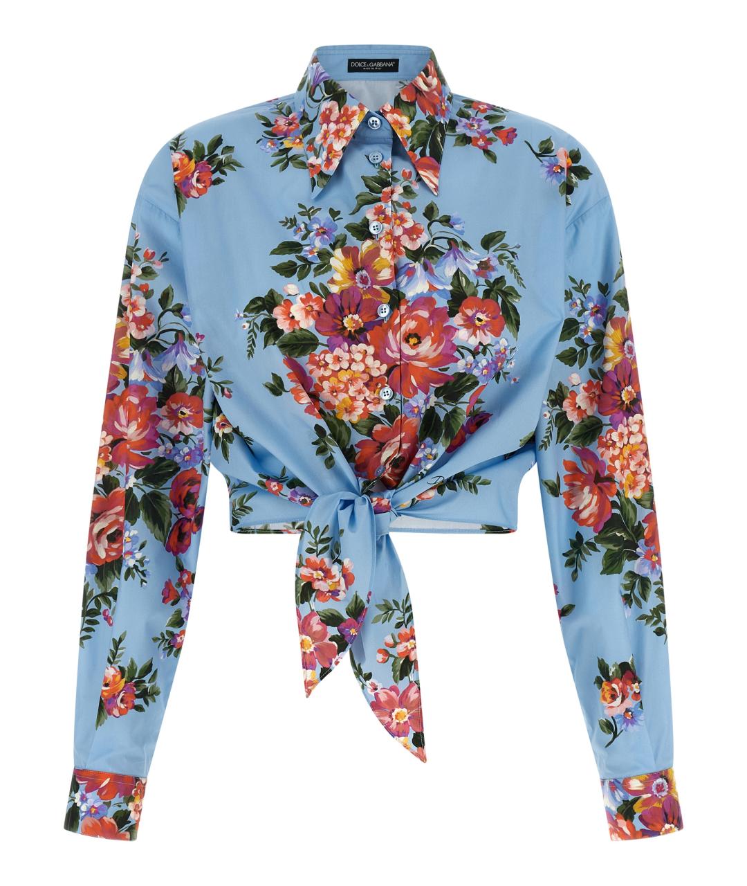 DOLCE&GABBANA Голубая хлопковая блузы, фото 1