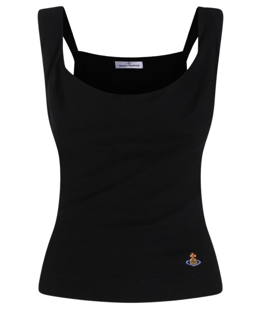 VIVIENNE WESTWOOD Черная хлопковая майка, фото 1