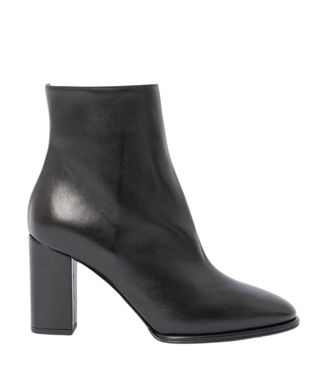 LE SILLA Черные кожаные ботильоны, фото 1