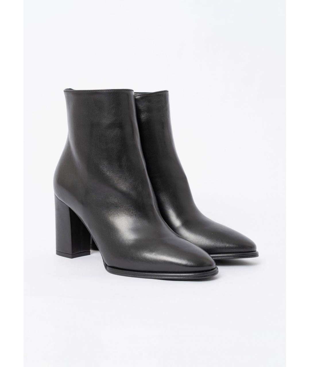 LE SILLA Черные кожаные ботильоны, фото 3